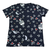 Monnalisa T-Shirt Girocollo Tinta Unita con Stampa per Bambino 253601 BLU MONNALISA 