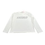 Vicolo Shirt Girocollo Tinta Unita con Brillantini per Bambina 3141M00077 BIANCO VICOLO 