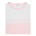 Guess Tutina Tinta Unita con Stampa per Neonata H2YW05KA6W3 ROSA GUESS 