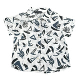 Please Camicia Tinta Unita con Stampa per Neonato CC80364B71 BIANCO PLEASE 