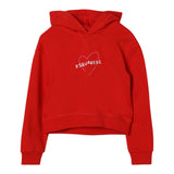 DSQUARED2 felpa chiusa cn cappuccio tinta unita con stampa logo Rosso per Bambina DQ2441 ROSSO DSQUARED2 