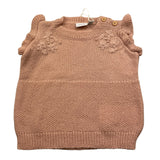 NAME.IT gilet girocollo tinta unita con ricami Rosa per Neonata 13220999 ROSA NAME.IT 