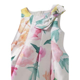 Abel & Lula Abito Giromanica Stampa Fantasia Bianco per Bambina 5058 BIANCO ABEL & LULA 