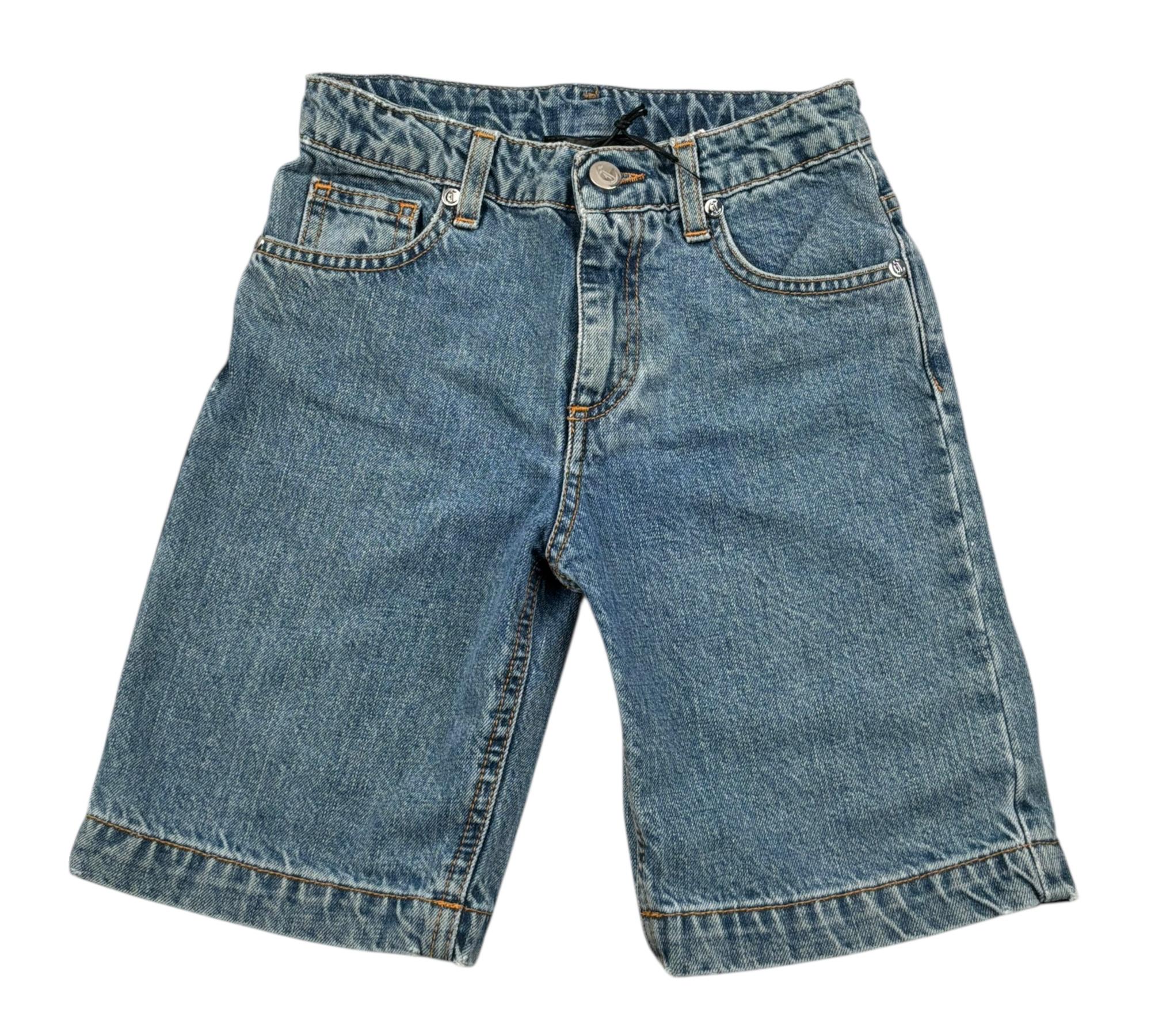 Just Cavalli Bermuda In Denim Tinta Unita con Girovita Regolabile per Bambino JBP26087BE BLU JUST CAVALLI 
