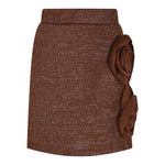 FUN & FUN gonna tinta unita lurex con rose Marrone per Bambina FCJSK00970 MARRONE FUN & FUN 