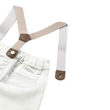 Mayoral Pantalone tinta unita con Bretelle Bianco per Neonato 1561X BIANCO MAYORAL 
