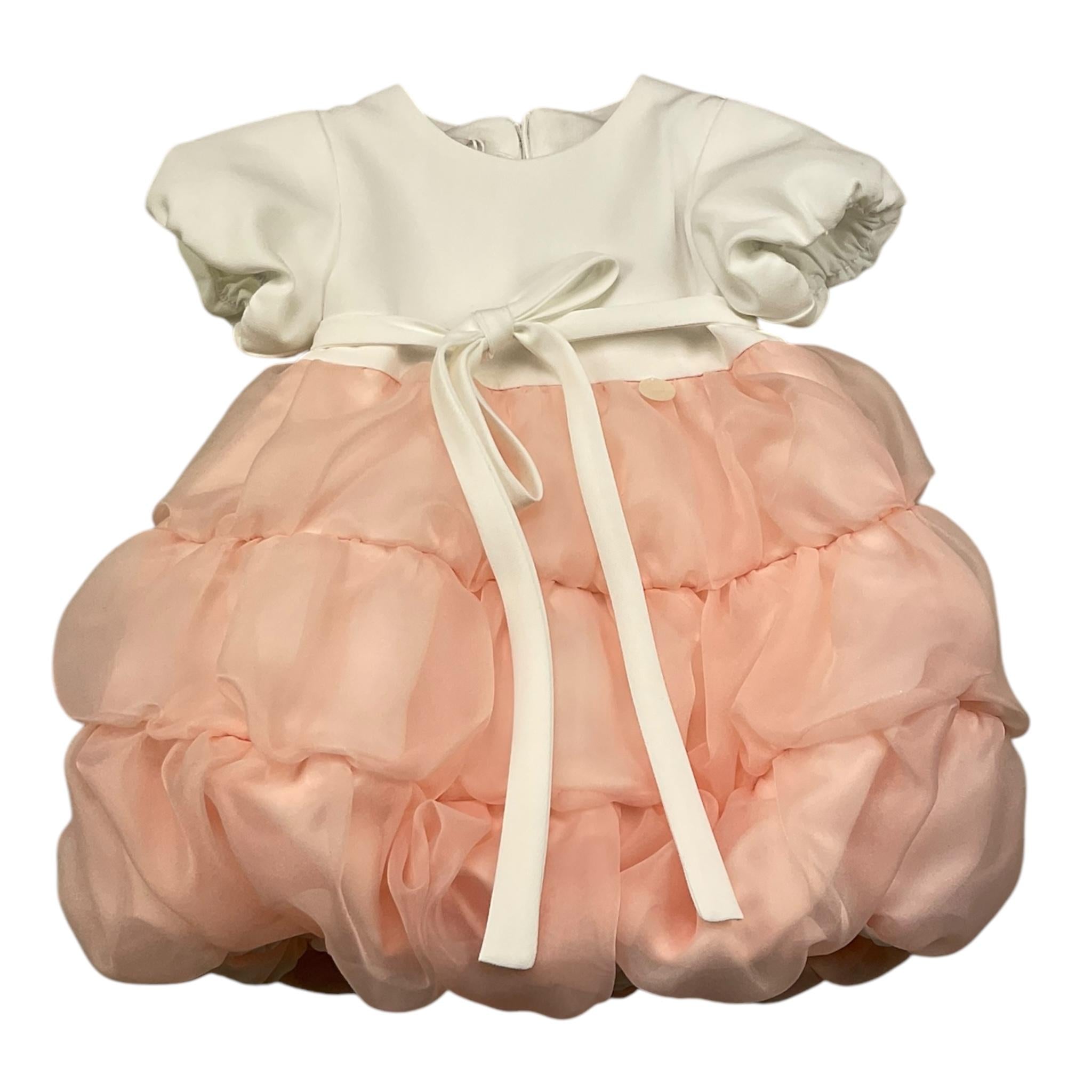 LE BEBE' abito mezza manica bicolore Bianco/rosa per Neonata LBG6171 BIANCO/ROSA LE BEBE' 