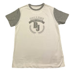 Dnj T-Shirt Girocollo Tinta Unita con Logo per Bambino TSD5114J BIANCO DNJ 