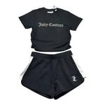 Juicy Couture Completo 2 Pezzi T-Shirt-Short per Bambina JBX655000 NERO JUICY COUTURE 