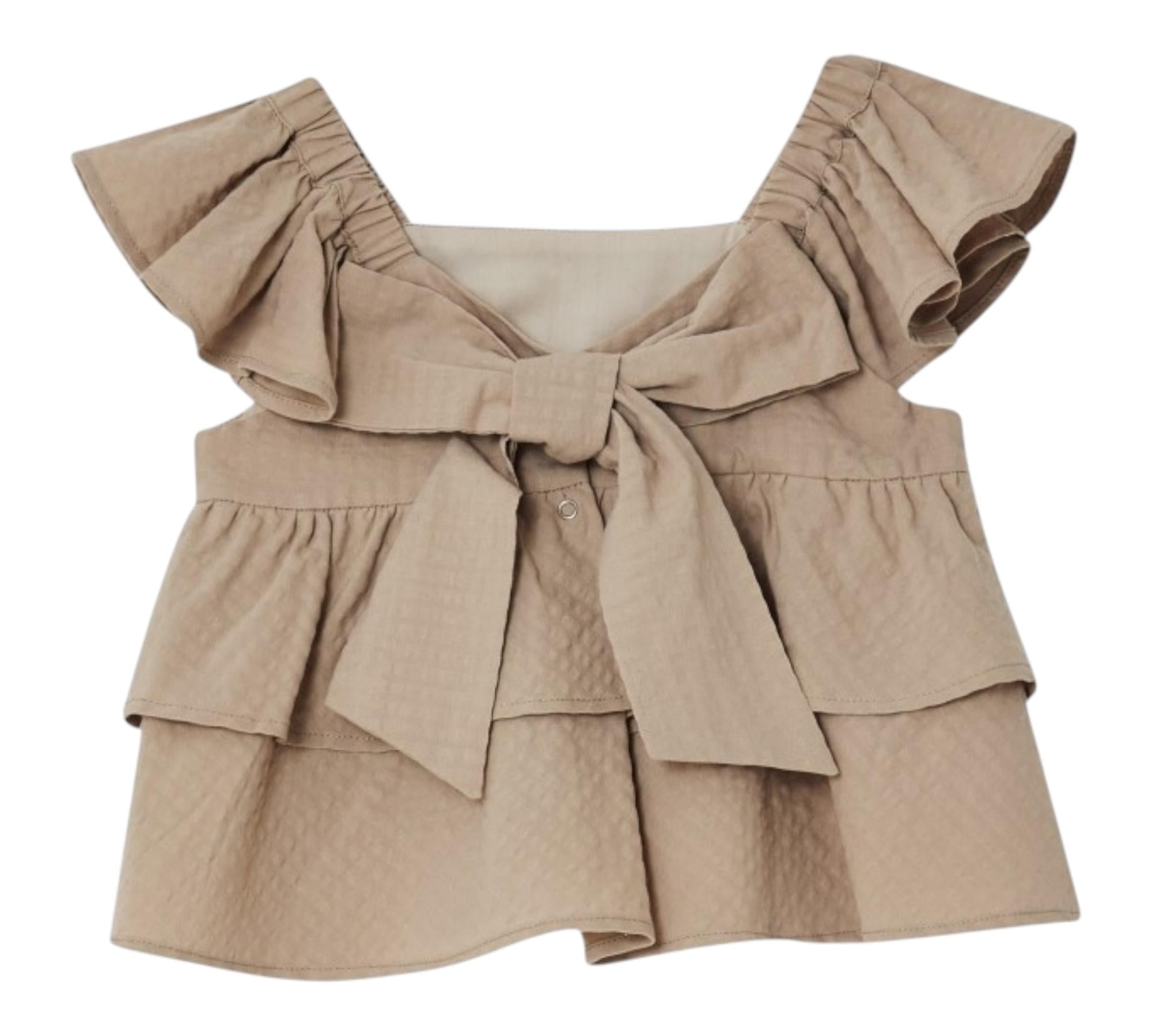 Liu Jo Top Giromanica Tinta Unita per Bambina KA5140 BEIGE LIU JO 