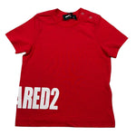 Dsquared2 T-Shirt Girocollo Tinta Unita con Stampa per Neonato DQ040Y ROSSO DSQUARED2 