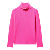 EMILIO PUCCI maglia a costine collo alto tinta unita Fuxia per Bambina PT9A60 FUXIA EMILIO PUCCI 