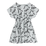 Iceberg Abito Tinta Unita Mezza Manica Logato per Bambina VSICE5160J BIANCO ICEBERG 