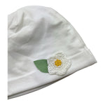 Ninnaoh Cappello Tinta Unita con Fiore per Neonata E25CA57 BIANCO NINNAOH 