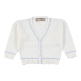 LA STUPENDERIA cardigan tinta unita con profili in contrasto Panna per Neonata WCCR61 PANNA LA STUPENDERIA 