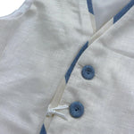 Manuel & Frank Gilet Tinta Unita con Bottoni In Contrasto per Neonato DUJEUU PANNA MANUEL & FRANK 