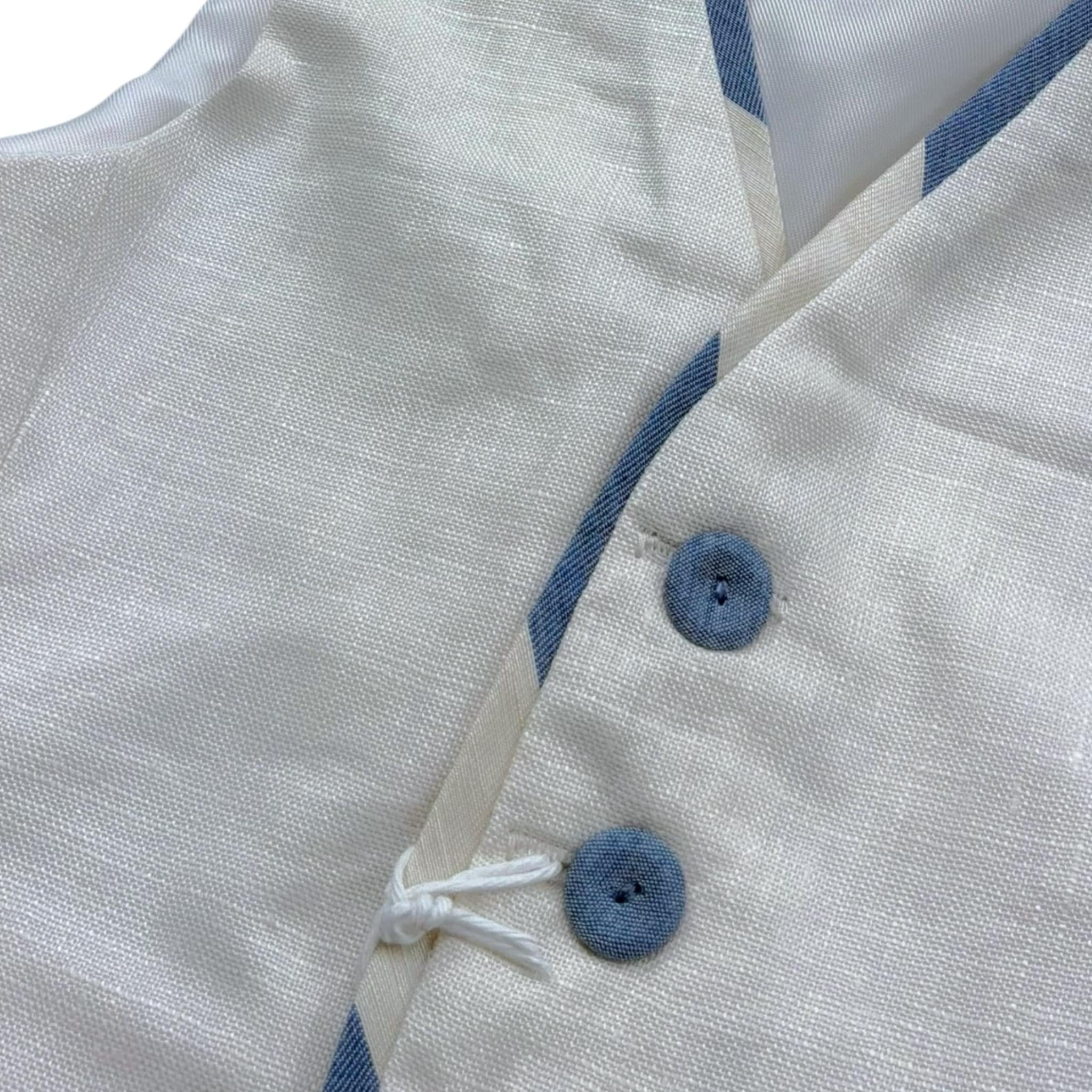 Manuel & Frank Gilet Tinta Unita con Bottoni In Contrasto per Neonato DUJEUU PANNA MANUEL & FRANK 