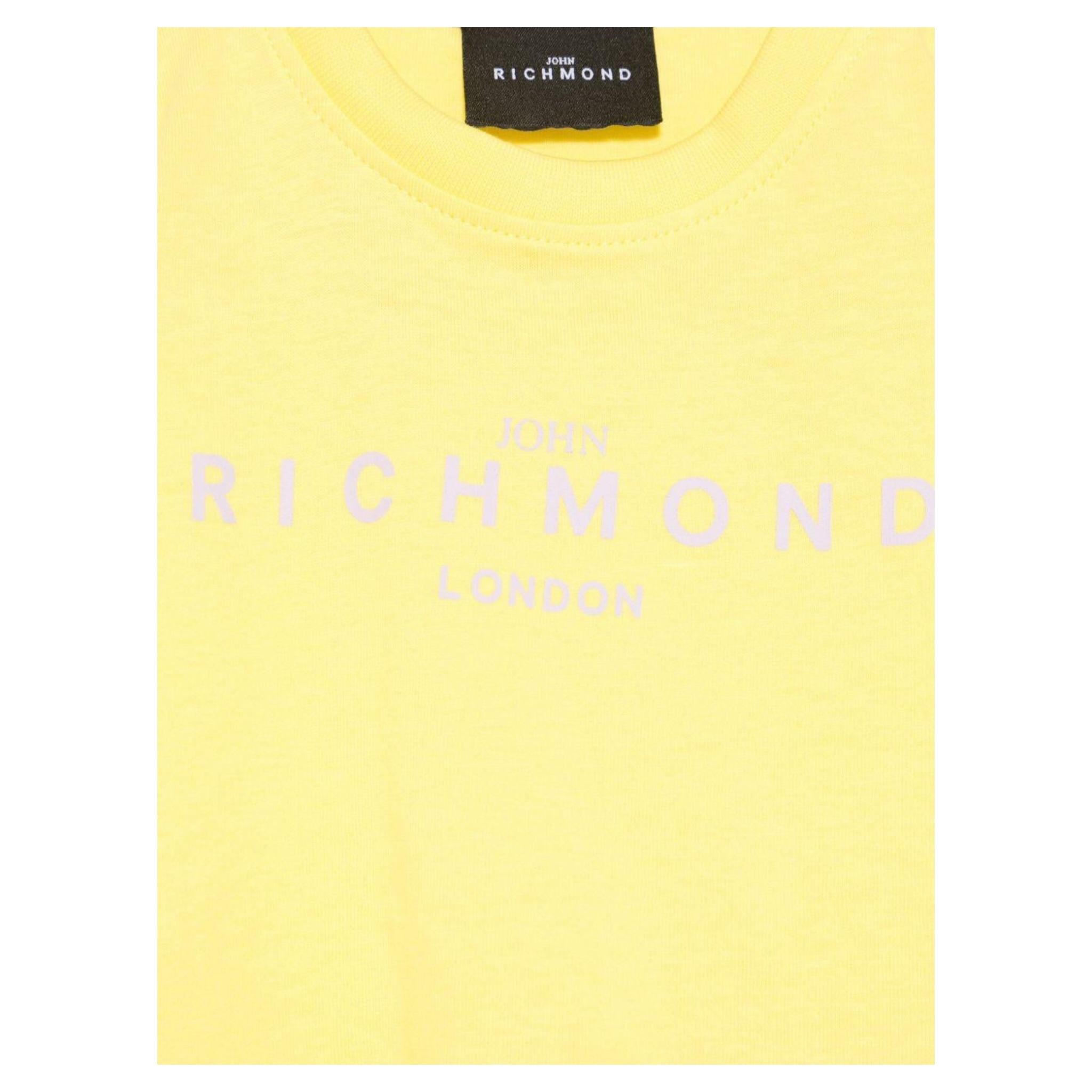 John Richmond T-Shirt Girocollo Tinta Unita con Stampa per Neonata RIP25002TSXXX GIALLO JOHN RICHMOND 