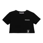 Patrizia Pepe T-Shirt Girocollo Tinta Unita Modello Crop per Bambina 7M0908 NERO PATRIZIA PEPE 