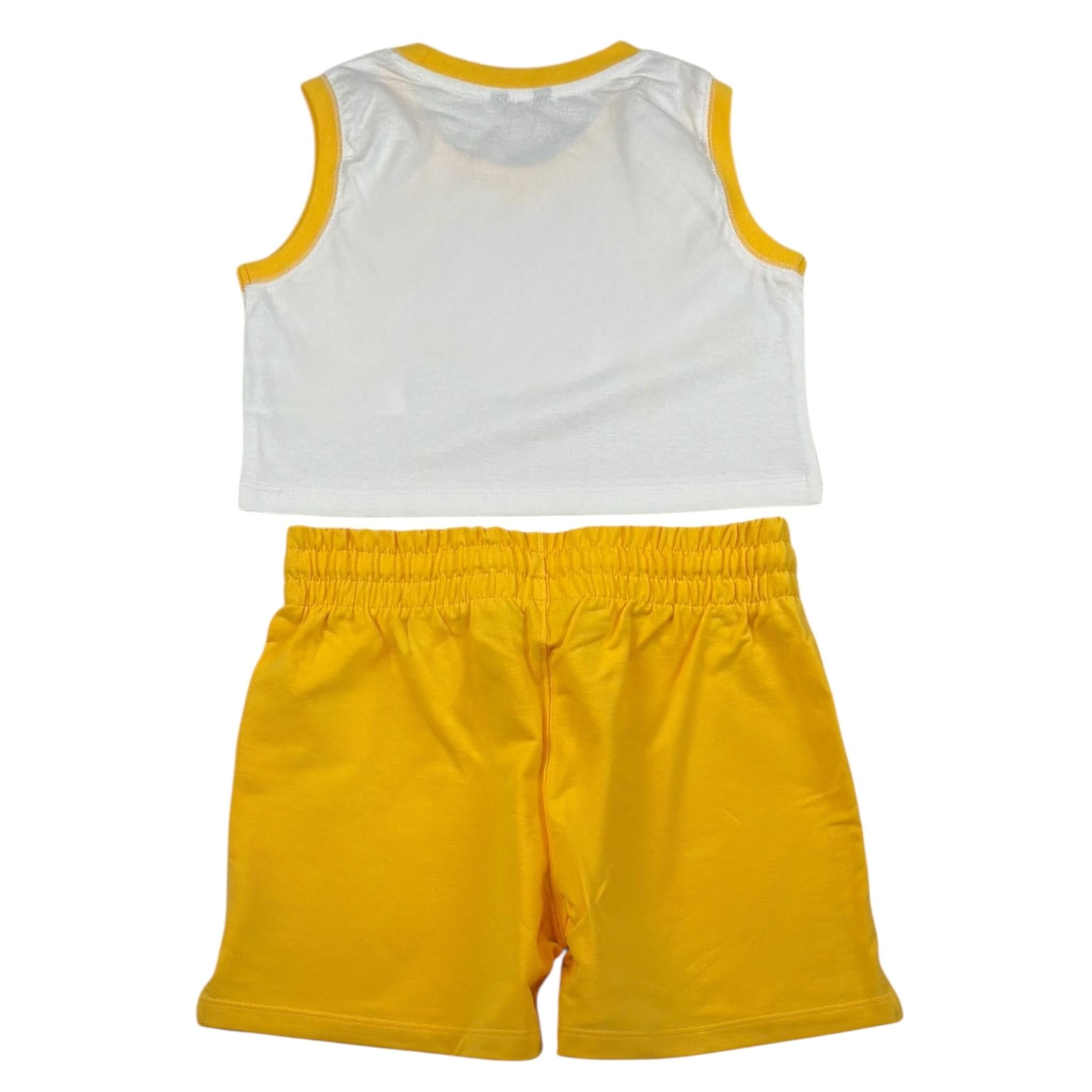Refrigiwear Completo 2 Pezzi Top-Short per Bambina RG1471W25X BIANCO/GIALLO REFRIGIWEAR 
