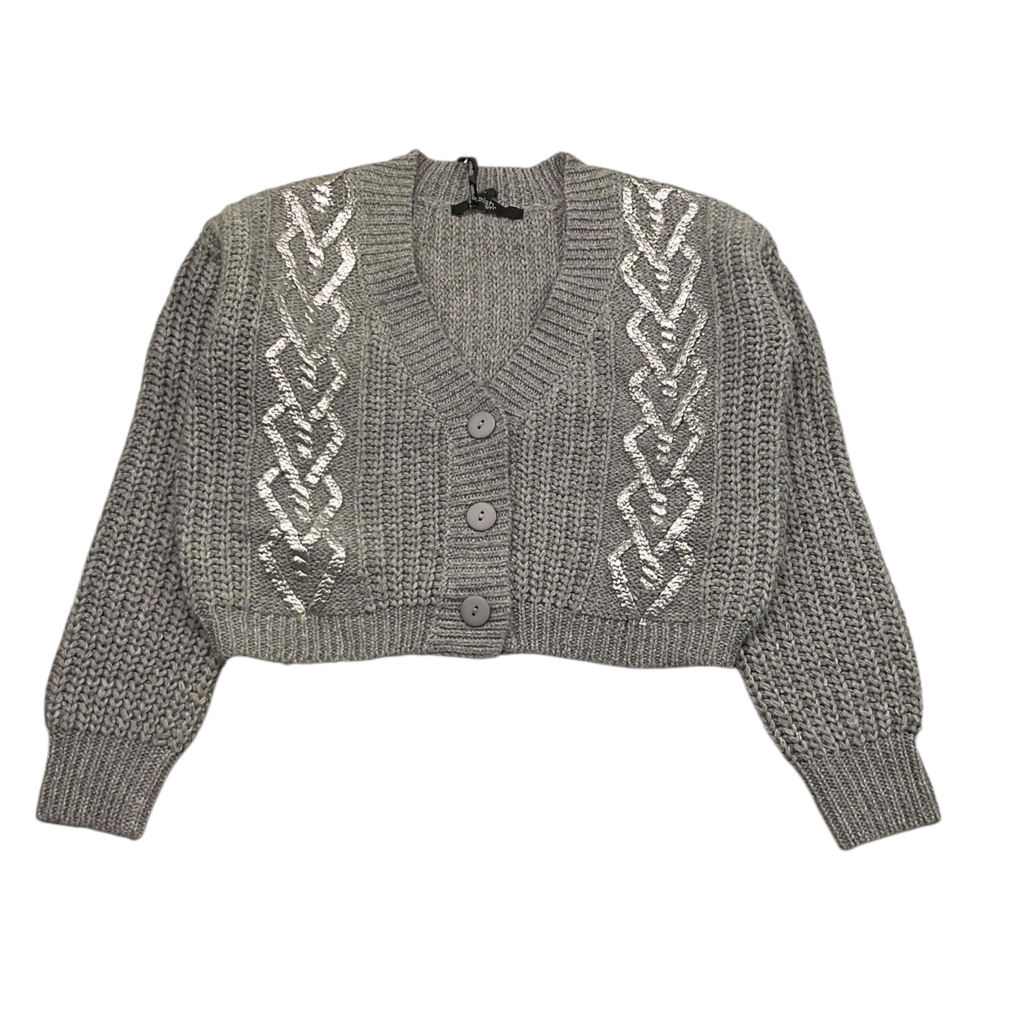 RELISH cardigan tinta unita con stampa Grigio per Bambina RGA2402114002 GRIGIO RELISH 