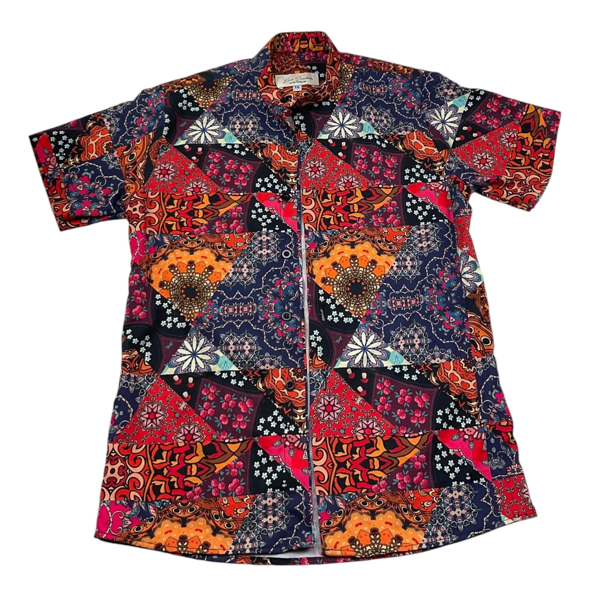 Louis Dieudonne' Camicia Mezza Manica Tinta Unita con Fantasia per Bambino CAMICIE BLU LOUIS DIEUDONNE' 