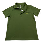 Sun68 Polo Mezza Manica Tinta Unita con Logo per Bambino A35315 VERDE SUN68 