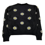 MONNALISA maglia girocollo tinta unita con stampa floreale Nero per Bambina 48601 NERO MONNALISA 