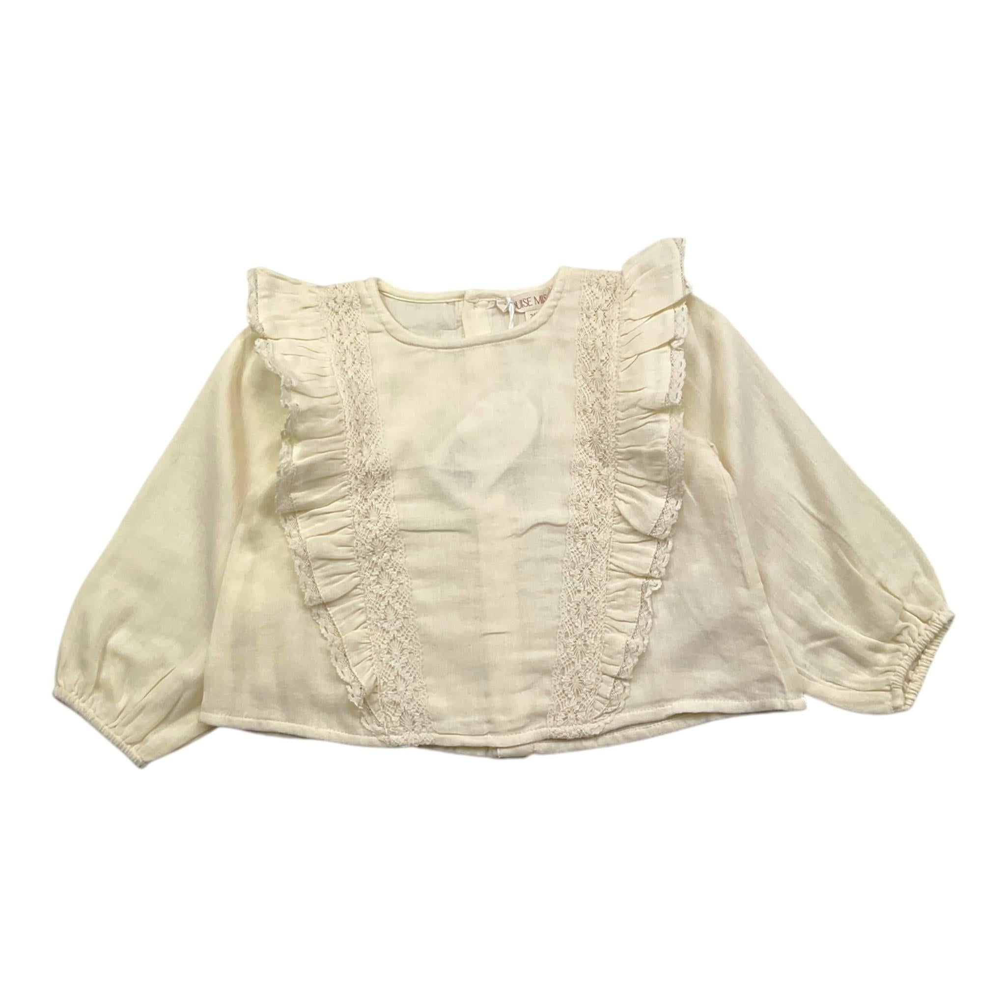 LOUISE MISHA camicia tinta unita con ricami Panna per Bambina GRIW24B0071 PANNA LOUISE MISHA 