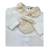 Le Bebe Completo 2 Pezzi Shirt-Ghettina Tinta Unita per Neonata LBG6335 BIANCO LE BEBE 