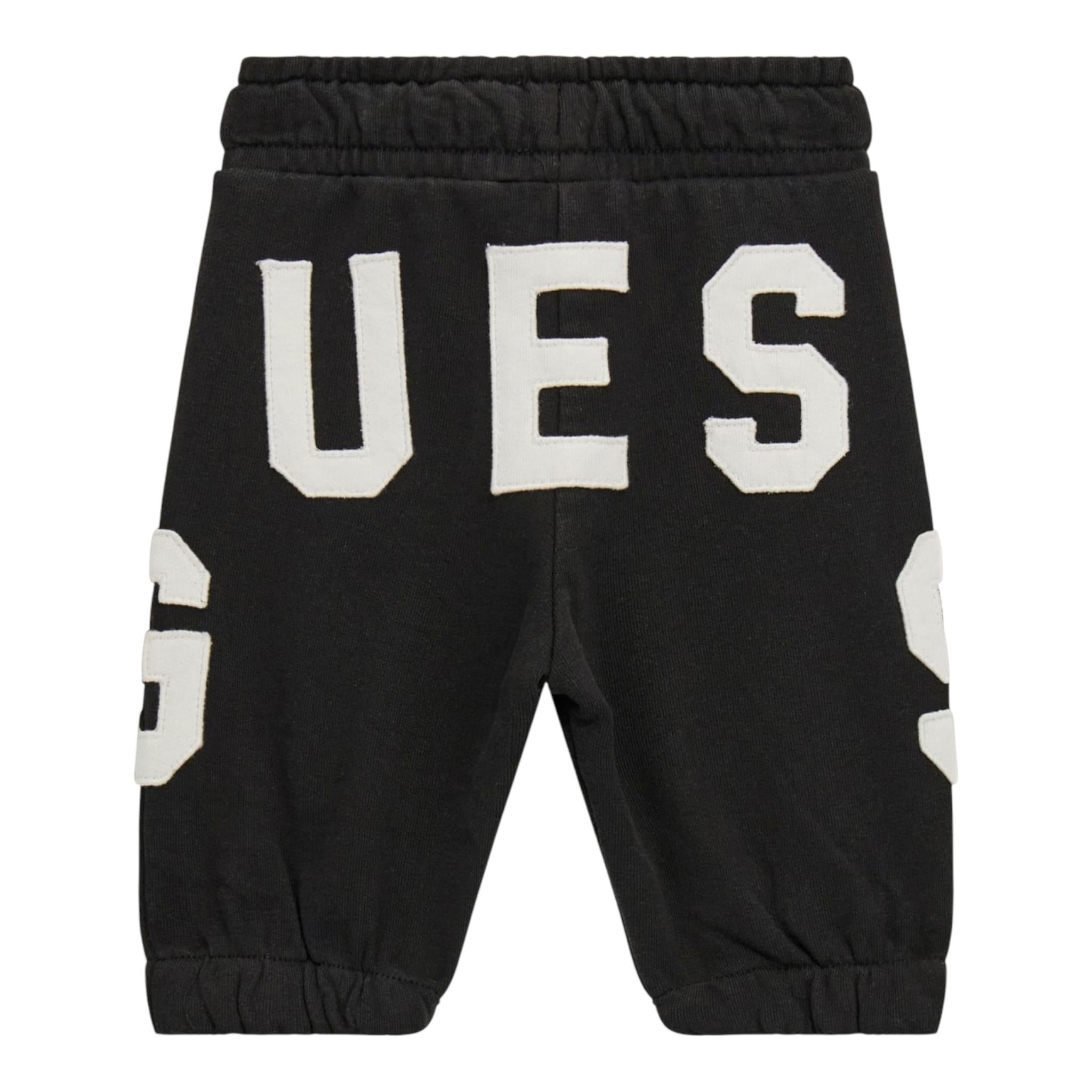 GUESS pantalone tinta unita con stampa Nero per Neonato N4YQ13KAD73 NERO GUESS 