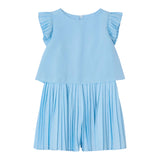 Mayoral Abito Mezza Manica Tinta Unita Plissettato per Neonata 3871N AZZURRO MAYORAL 
