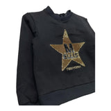 MARC ELLIS felpa chiusa girocollo tinta unita con paillettes Nero per Neonata JMNST15789 NERO MARC ELLIS 