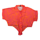 4Giveness Camicia Tinta Unita con Fantasia per Bambina FGCG3881 ARANCIONE 4GIVENESS 