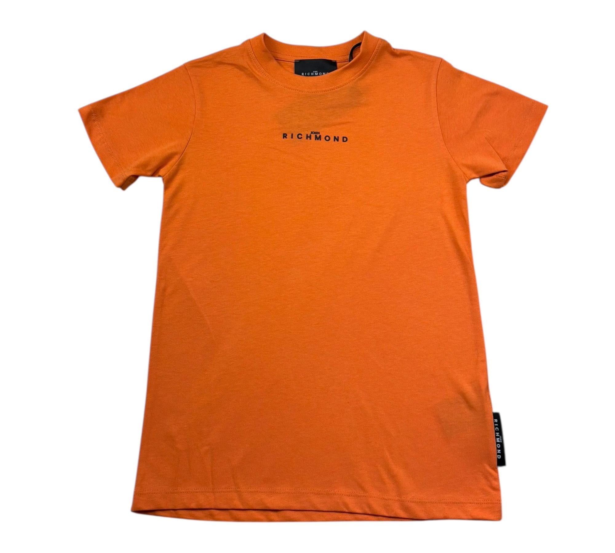 John Richmond T-Shirt Girocollo Tinta Unita con Logo per Bambino RBP26055TS ARANCIONE JOHN RICHMOND 