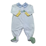 Isabel & Martinez Tutina Manica Lunga Tinta Unita con Ricami per Neonato IM25N507 BIANCO ISABEL & MARTINEZ 