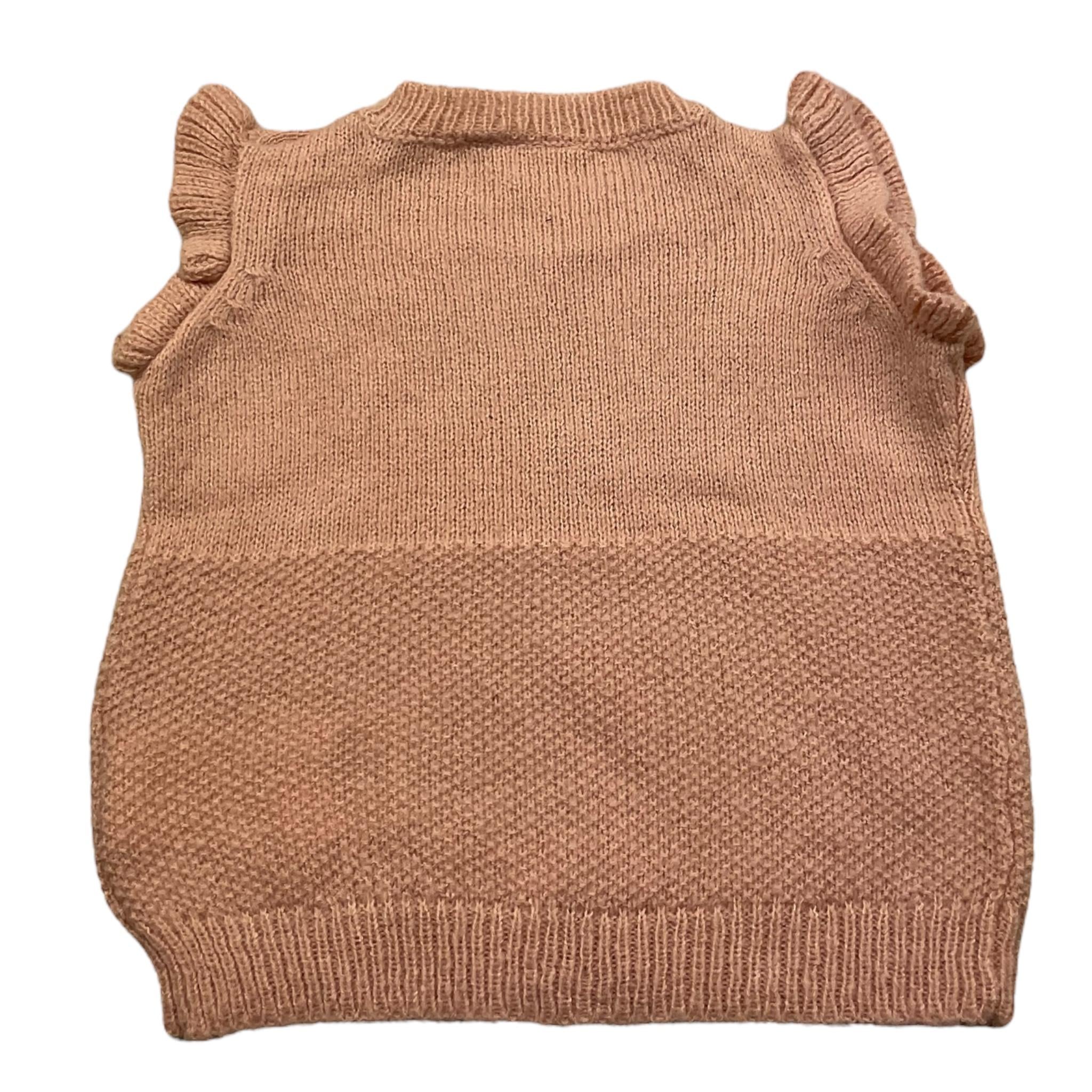 NAME.IT gilet girocollo tinta unita con ricami Rosa per Neonata 13220999 ROSA NAME.IT 