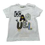Manuel Ritz T-Shirt tinta unita On Stampa Bianco per Neonato MR2660 BIANCO MANUEL RITZ 
