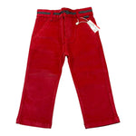 BOBOLI pantalone tinta unita in camoscio Rosso per Bambino 719029J ROSSO BOBOLI 