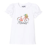 Moschino Abito Mezza Manica Tinta Unita con Stampa per Bambina MDV0CNXJ BIANCO MOSCHINO 