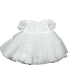 Bimbalo' Abito Cerimonia tinta unita con Tulle Bianco per Neonata 7637 BIANCO BIMBALO' 