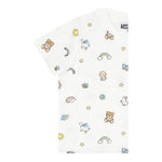 Moschino T-Shirt Girocollo Tinta Unita con Stampe per Neonato MOM047 BIANCO MOSCHINO 