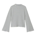 NAME IT maglia tinta unita mezzo collo con fantasia a righe Bianco/blu per Bambina 13231786 BIANCO/BLU NAME IT 