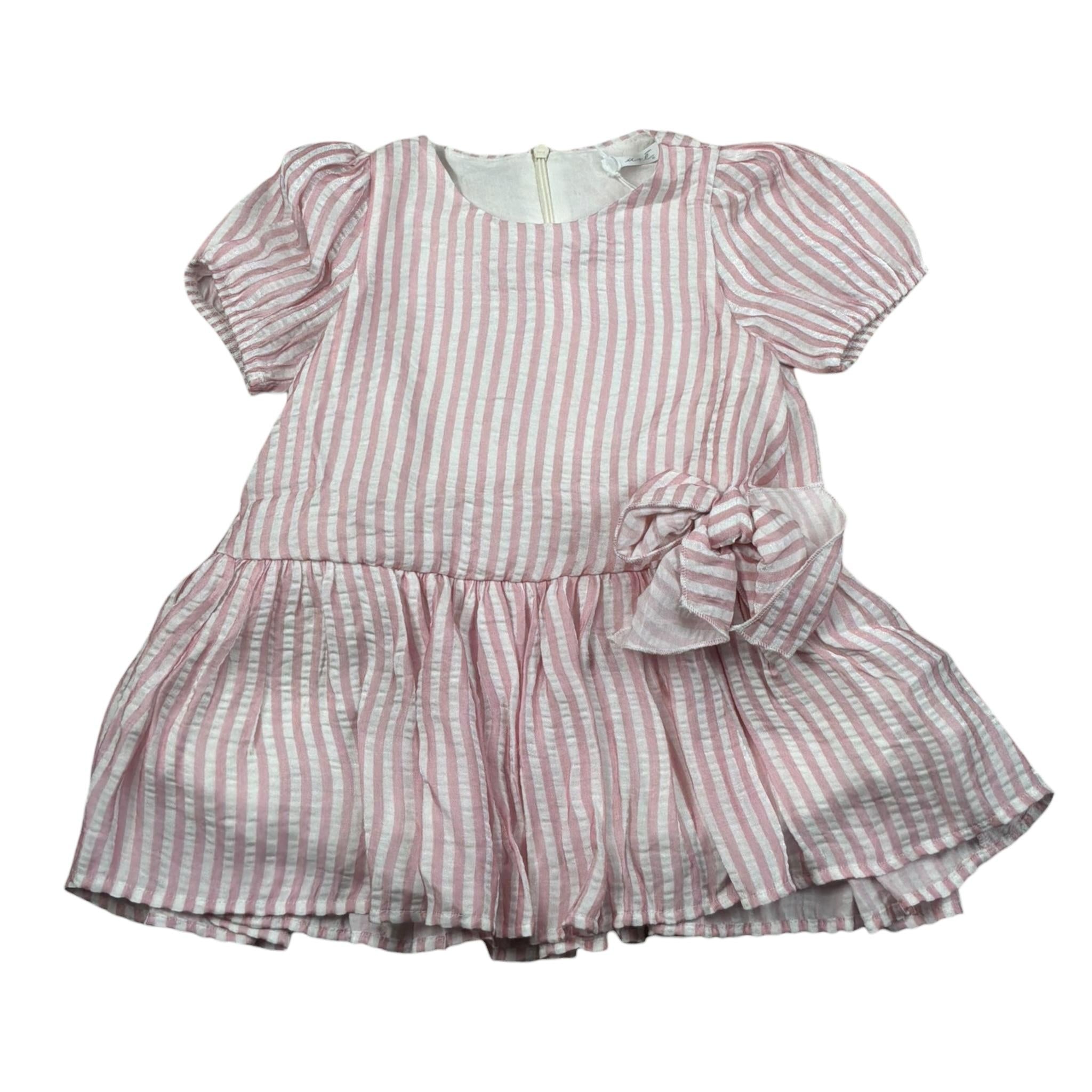 M+E' Abito Mezza Manica Fantasia A Righe per Neonata UE1820X ROSA M+E' 