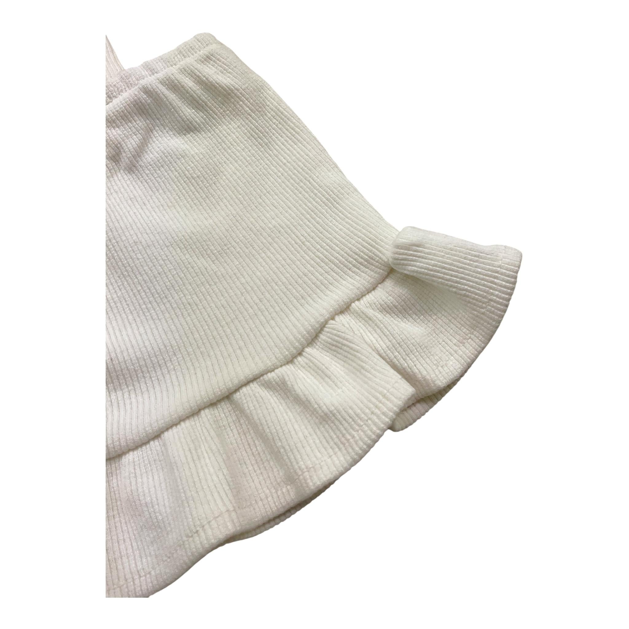 Janice Top Tinta Unita con Bretelle per Bambina JN237R BIANCO JANICE 