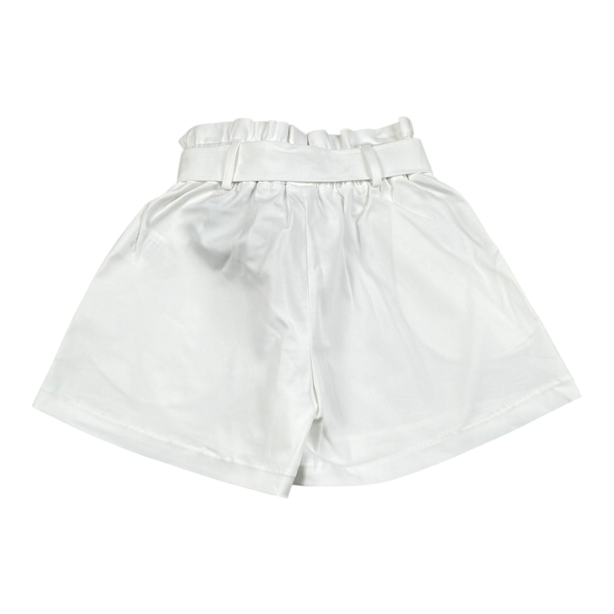 Just Cavalli Short Tinta Unita con Applicazione Sole per Bambina JGP26073SH BIANCO JUST CAVALLI 