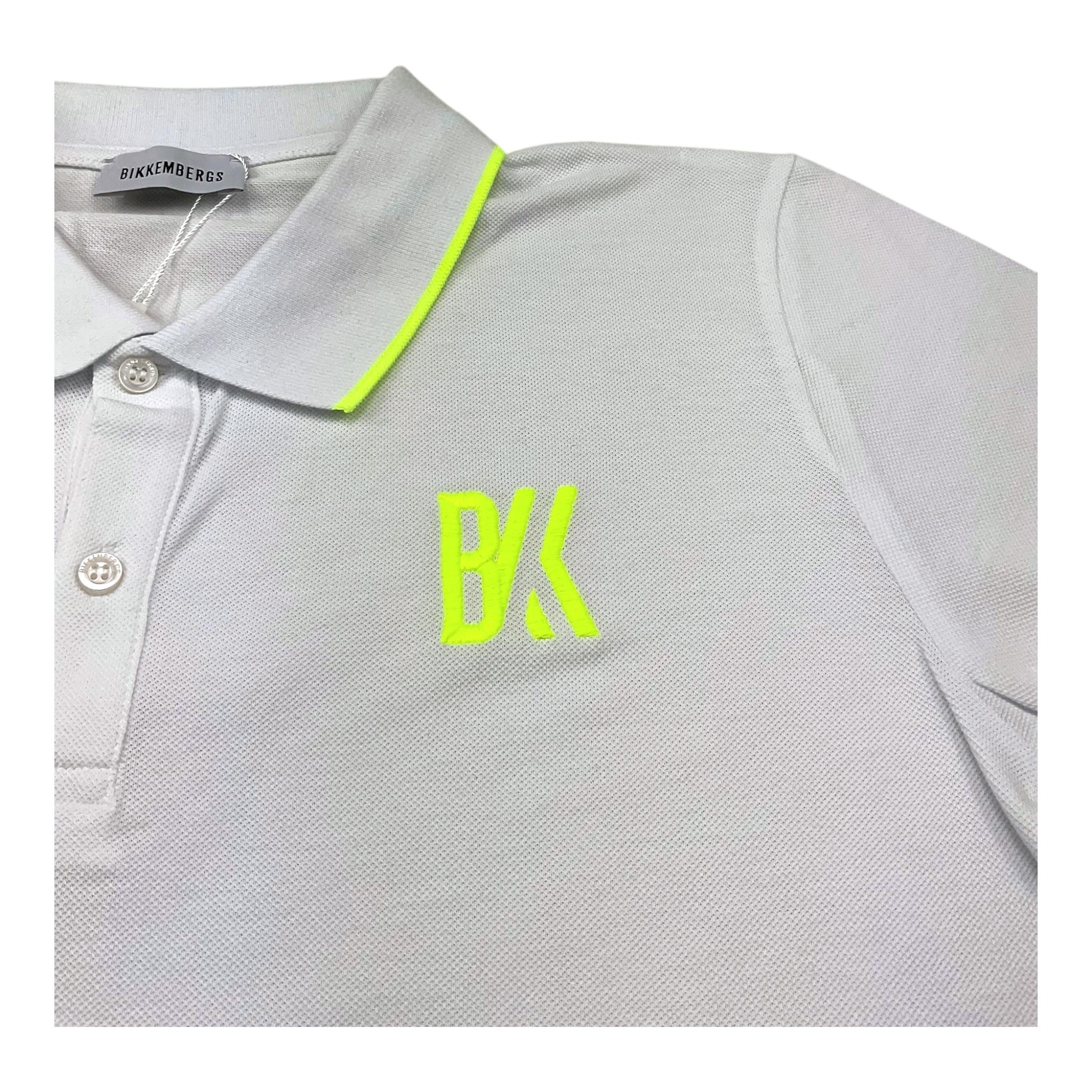 Bikkembergs Polo Mezza Manica Tinta Unita con Ricamo Logo per Bambino BK3274 BIANCO BiKKEMBERGS 