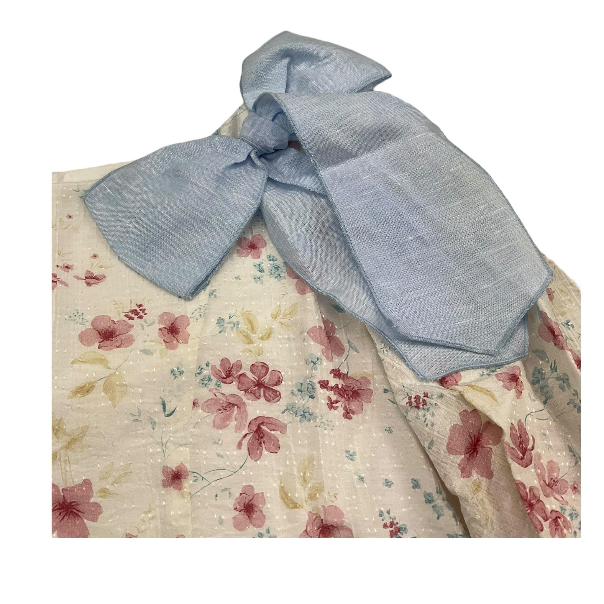 La Stupenderia Camicia Mezza Manica Tinta Unita Fantasia Floreale per Bambina TJTP94 BIANCO LA STUPENDERIA 