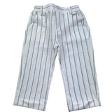 Le Bebe' Pantalone Tinta Unita con Elastico In Vita E Fantasia A Righe per Neonato LBB5342 BIANCO LE BEBE' 