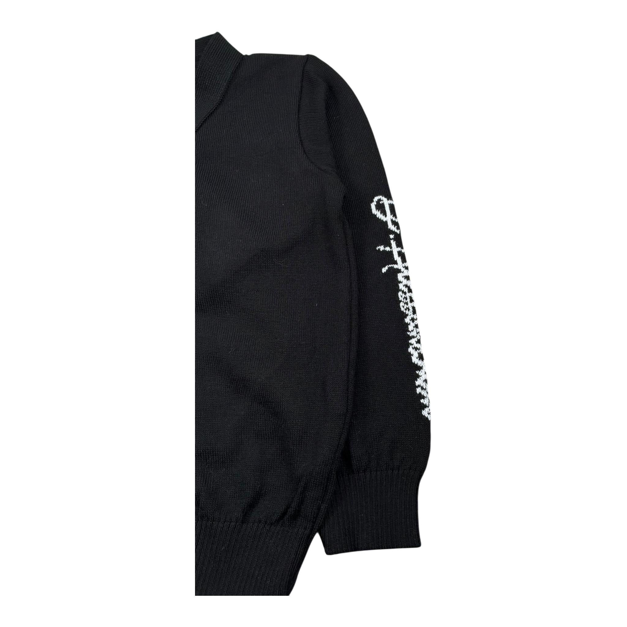 Daniele Alessandrini Cardigan Tinta Unita con Logo per Bambino 1291W00008 NERO DANIELE ALESSANDRINI 